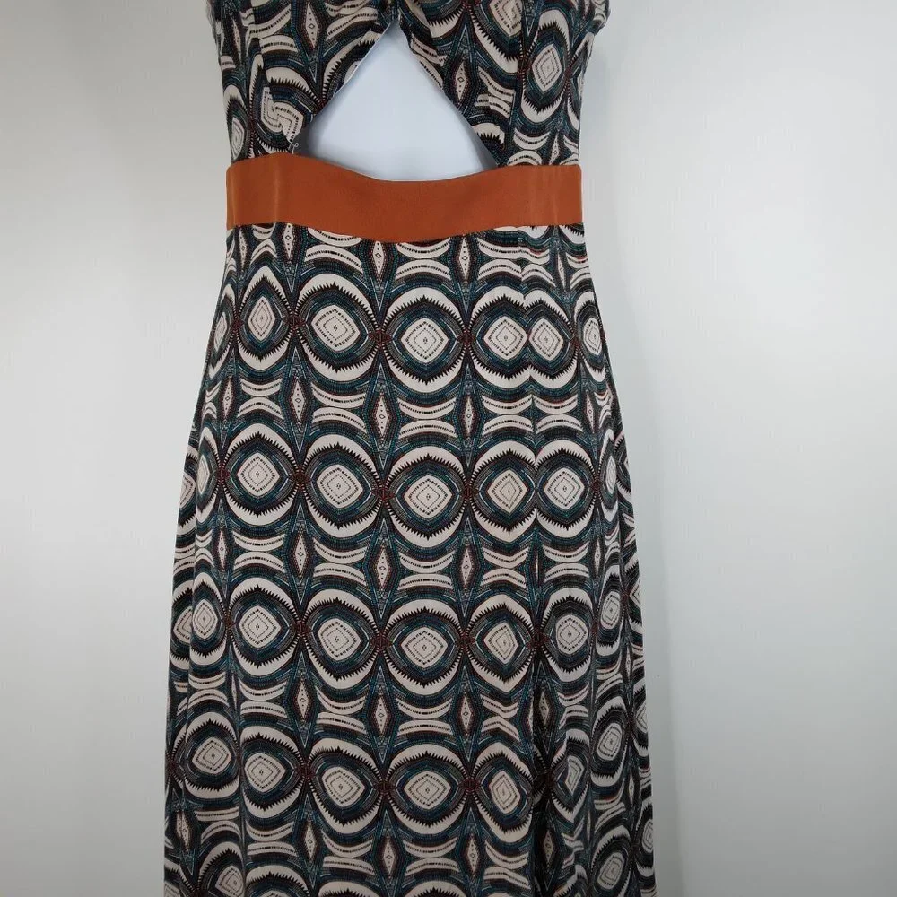 NWT Nasty Gal Cut Out Printed Maxi Dress Size 2